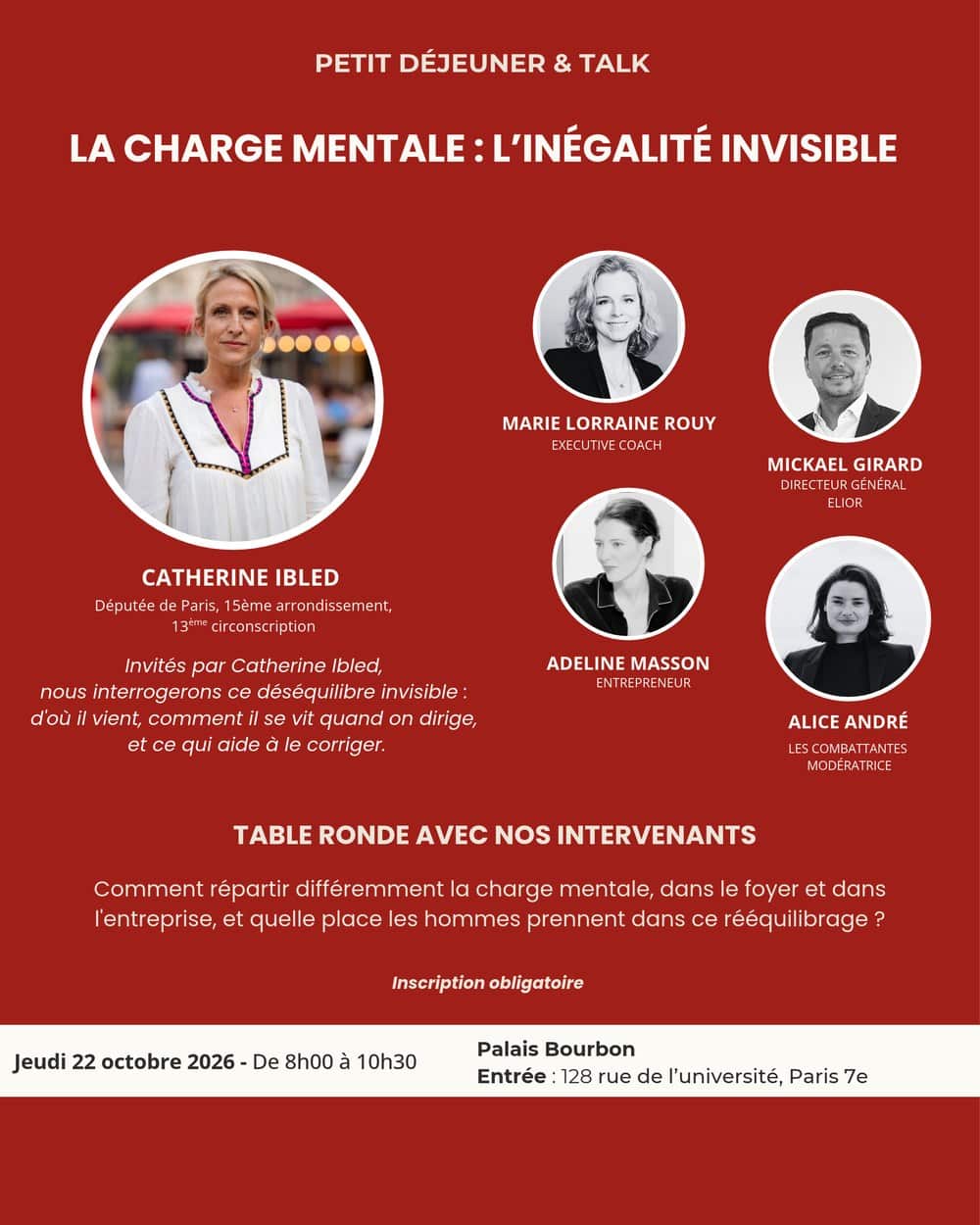 Petit-déjeuner au Palais Bourbon : la charge mentale, l'inégalité invisible